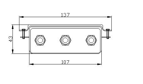 Waterproof junction box LZXL-J04 aluminum/steel.